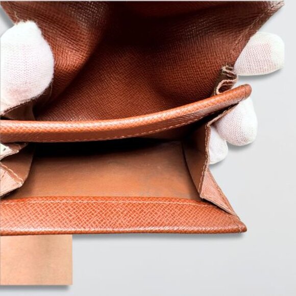 Louis Vuitton Elise Plat Card Tresor Wallet Monogram Canvas Dark Brown One Size - Picture 5 of 11